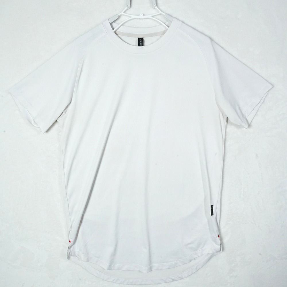 ASRV DSG-0660 Mens White Technical Training Shirt Curved Hem Size Medium